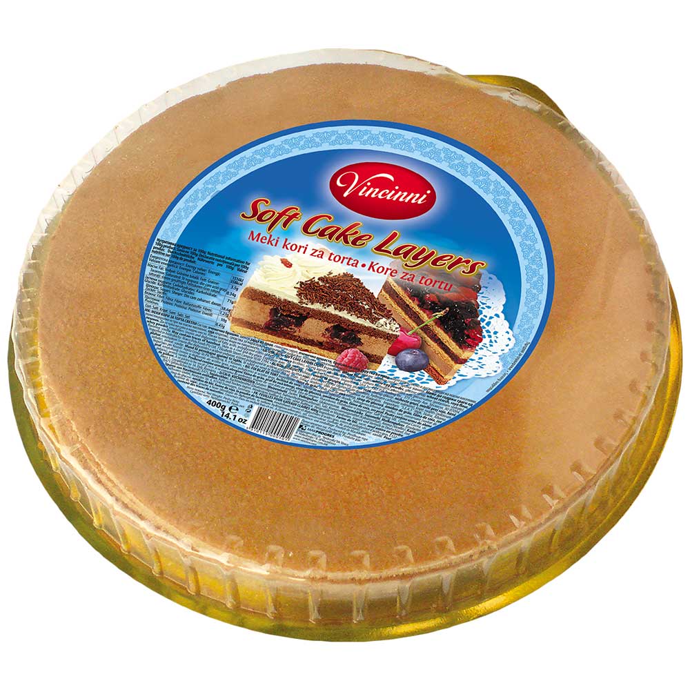 VINCINNI Round Soft Cake Layers (Light) 400g/14oz