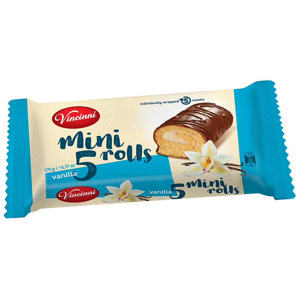 Vincinni Mini Rols VINCINNI Mini Rolls - Vanilla 175g (5 pack) – FAST PAK